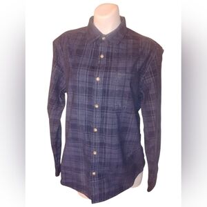 Men's Blue Plaid Shirt